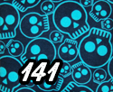 141. Blue Skulls - Click to view larger